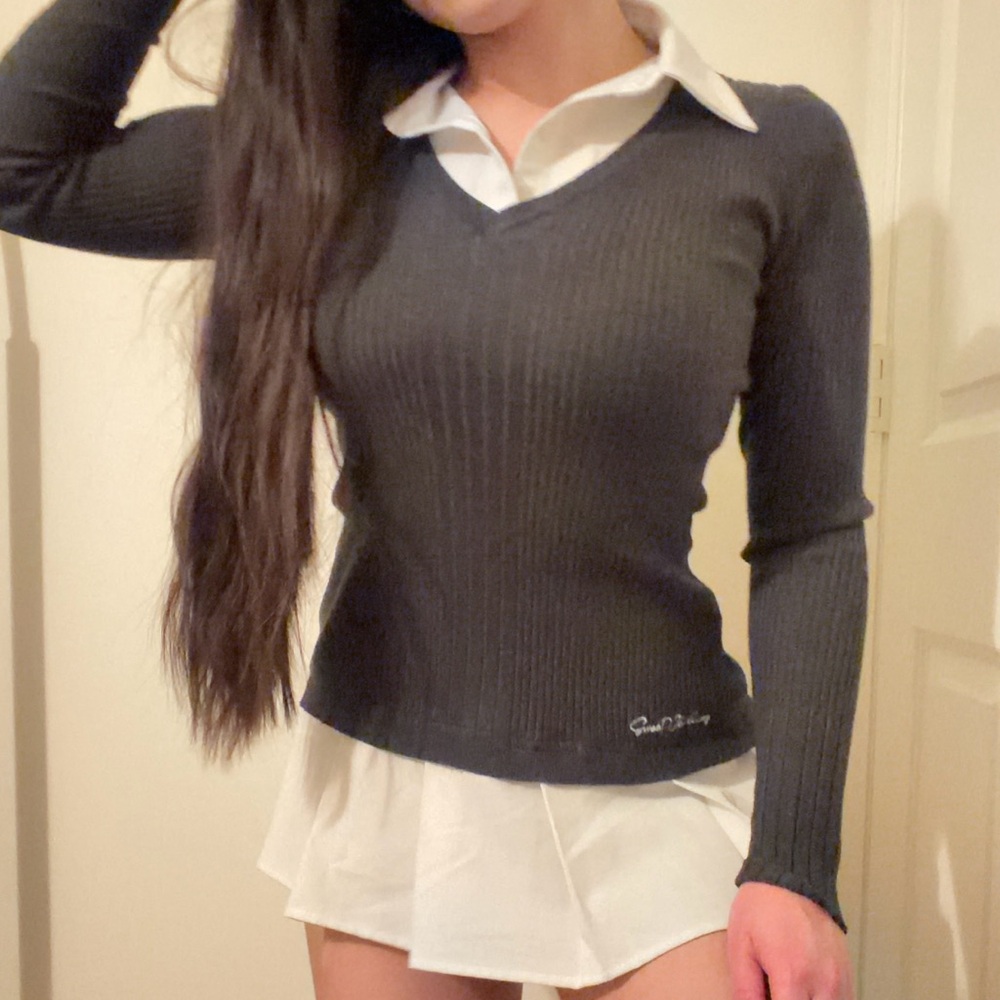 Sweet Chilling Sweater Collared Dress